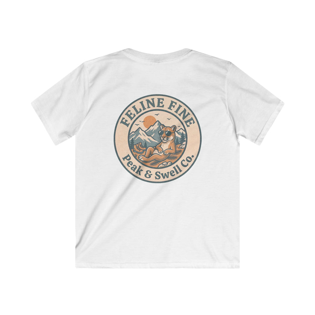 Boys' "Feline Fine" cotton tee