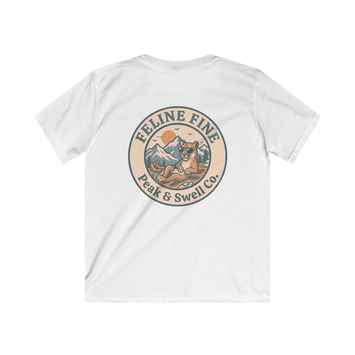 Boys' "Feline Fine" cotton tee
