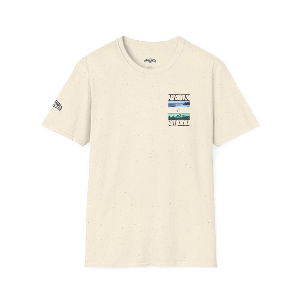 Minimal mountain & surf Graphic tee