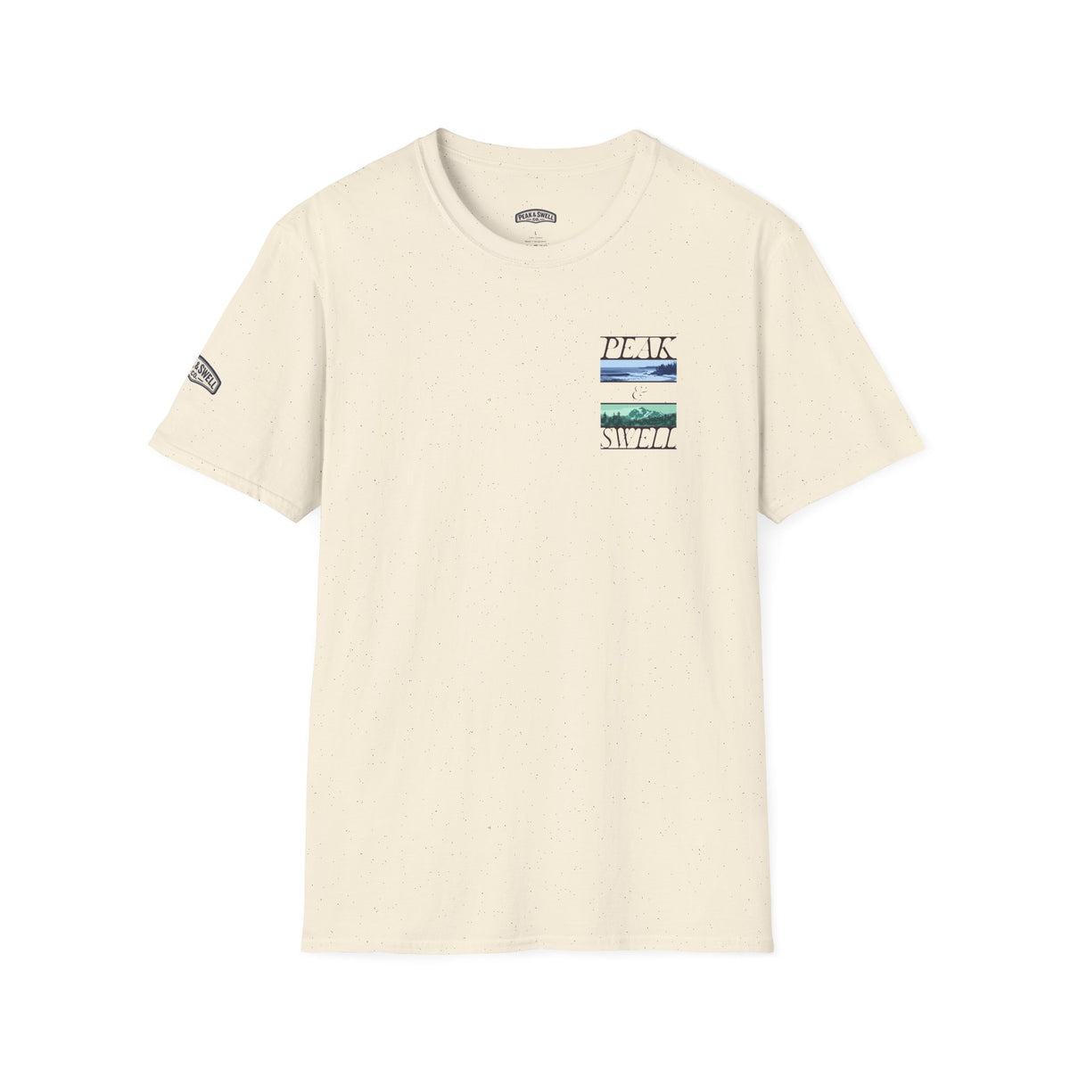 Minimal mountain & surf Graphic tee