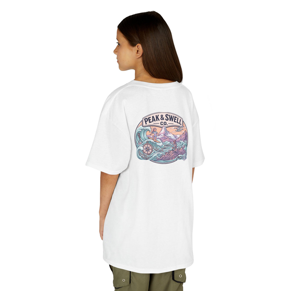 Girls' cotton adventure tee