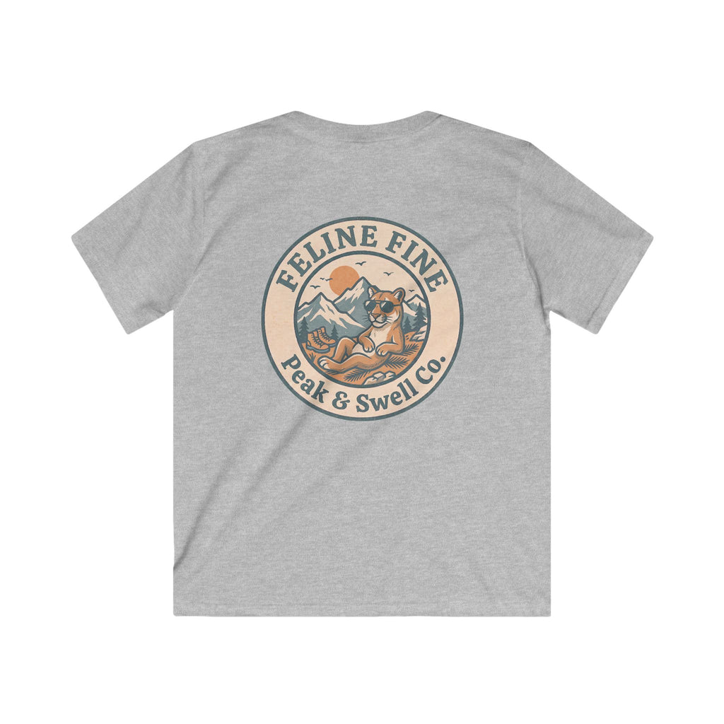 Boys' "Feline Fine" cotton tee