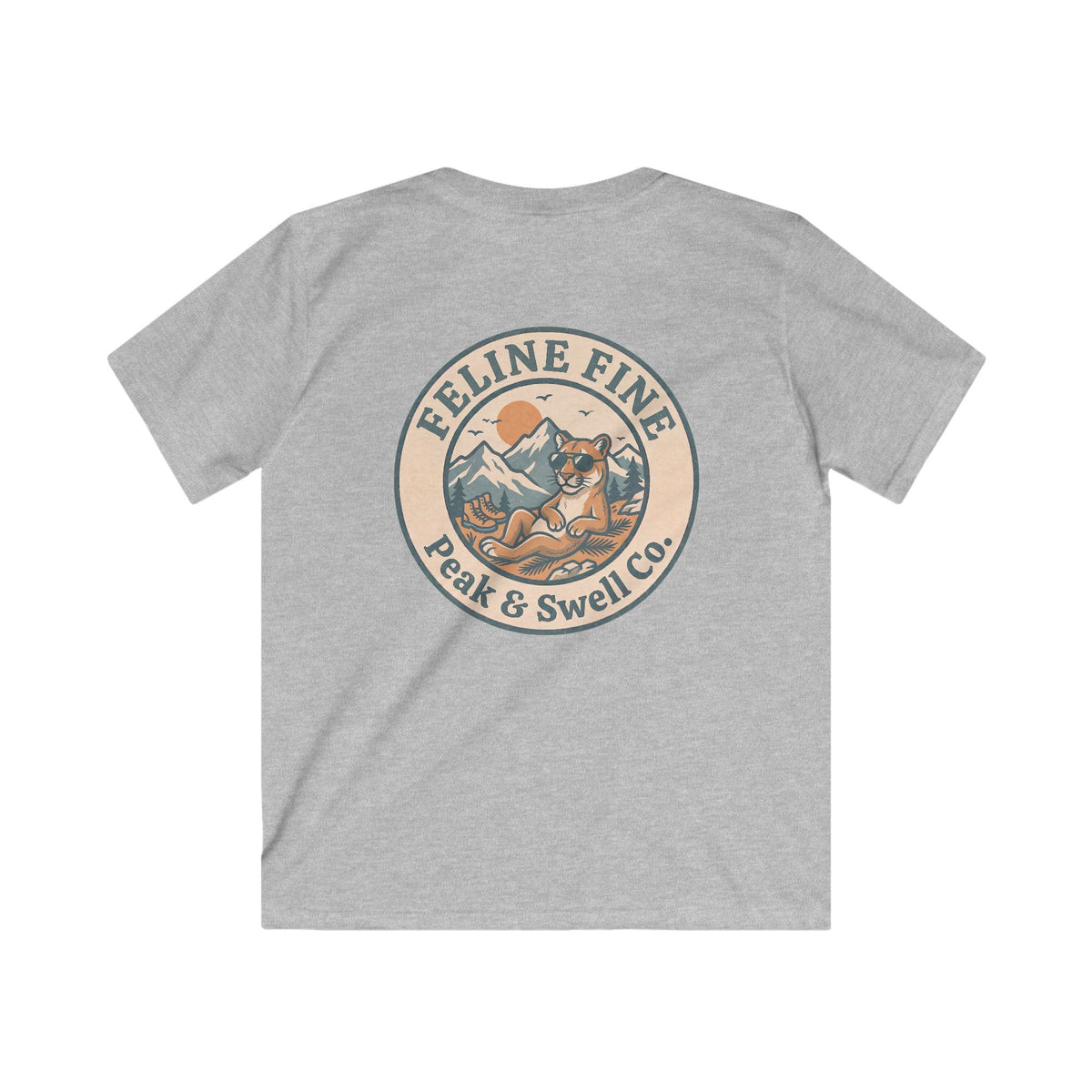 Boys' "Feline Fine" cotton tee