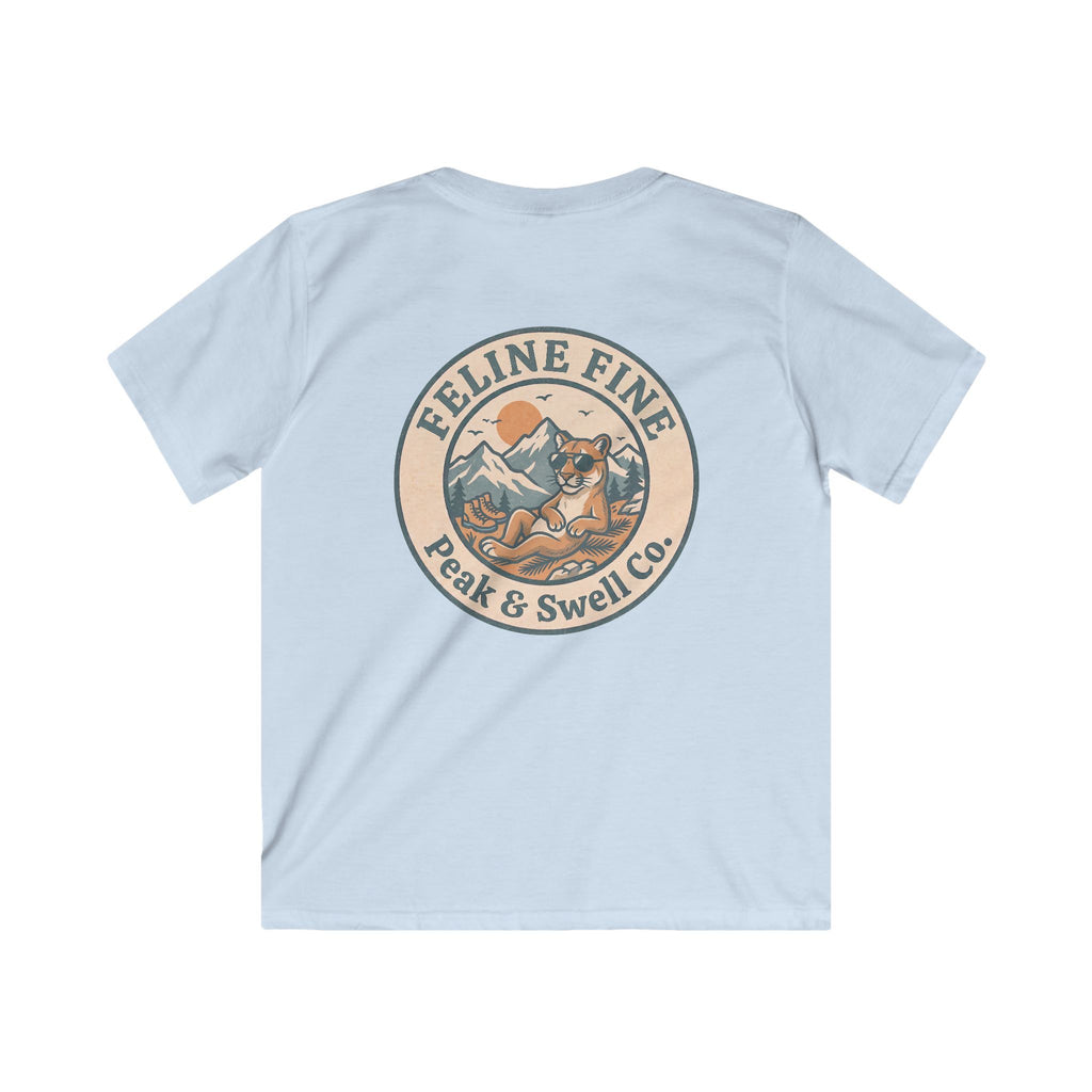 Boys' "Feline Fine" cotton tee