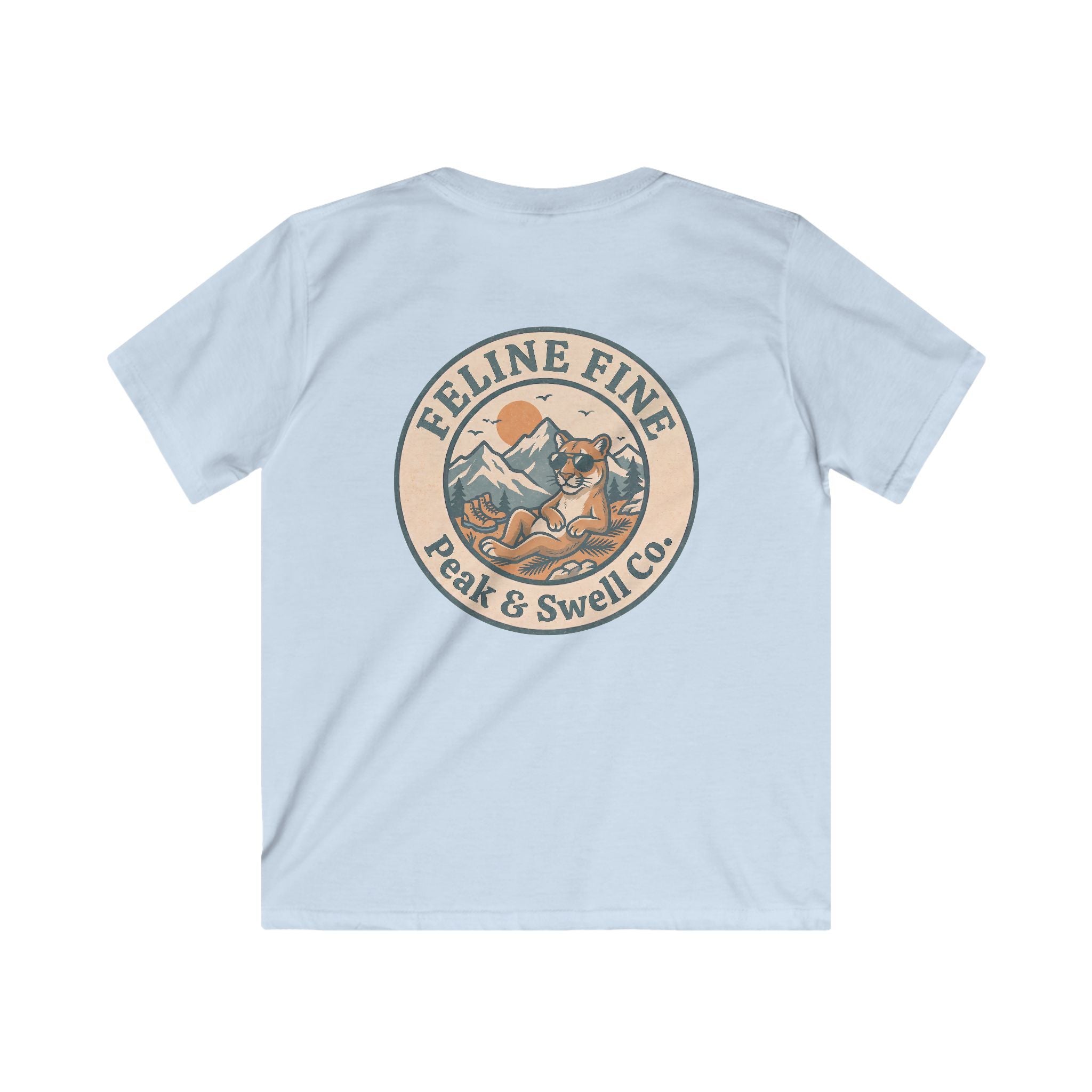 Boys' "Feline Fine" cotton tee