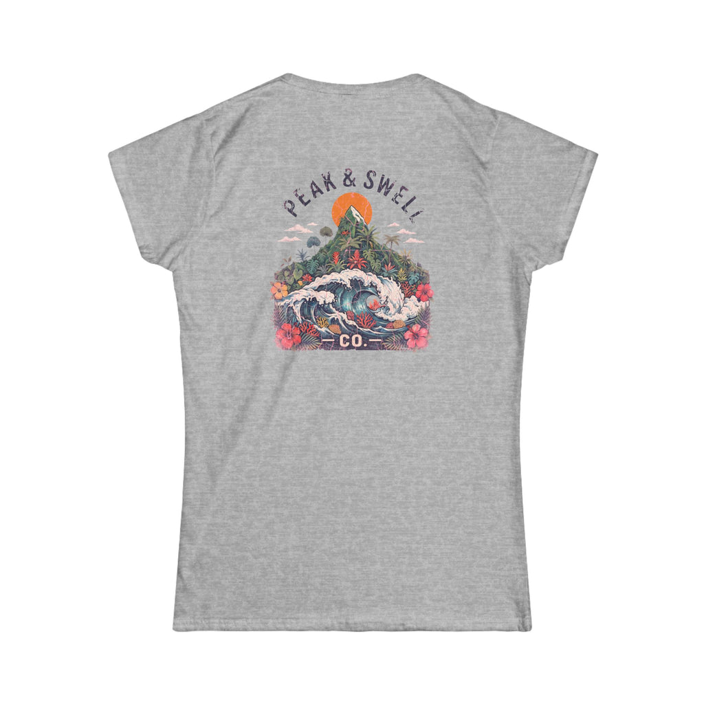 Women's semi-fitted cotton tropical tee