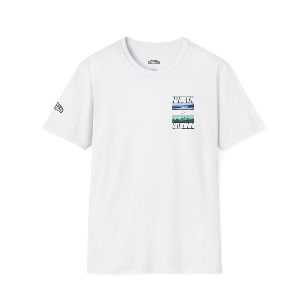 Minimal mountain & surf Graphic tee