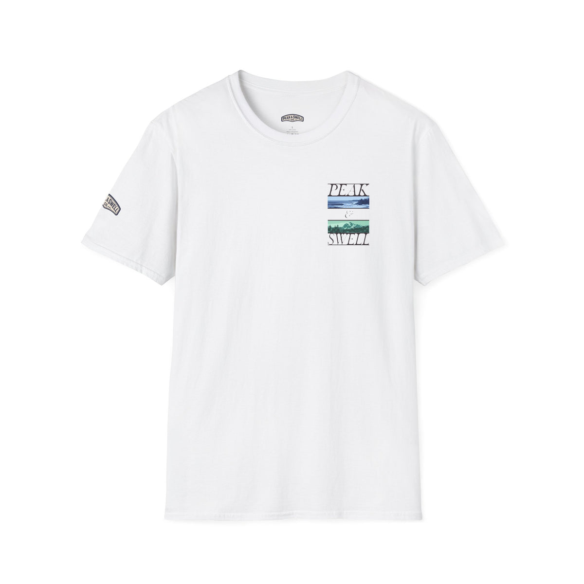 Minimal mountain & surf Graphic tee